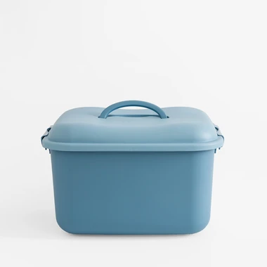 Úložný box na kolieskach, modrý, 40x32x26 cm