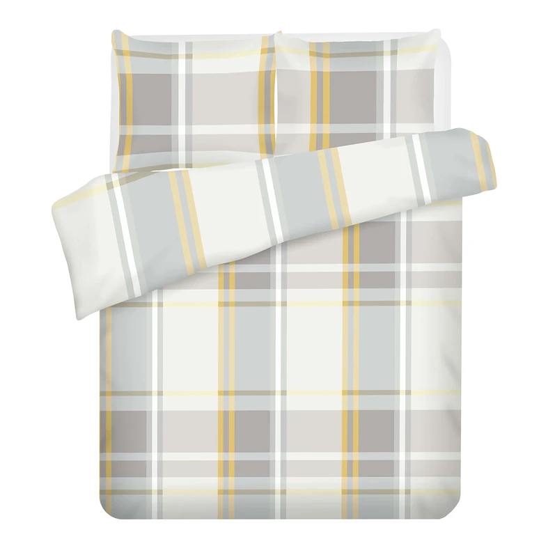 Bavlnená posteľná súprava káro MAIKO 160x200 cm