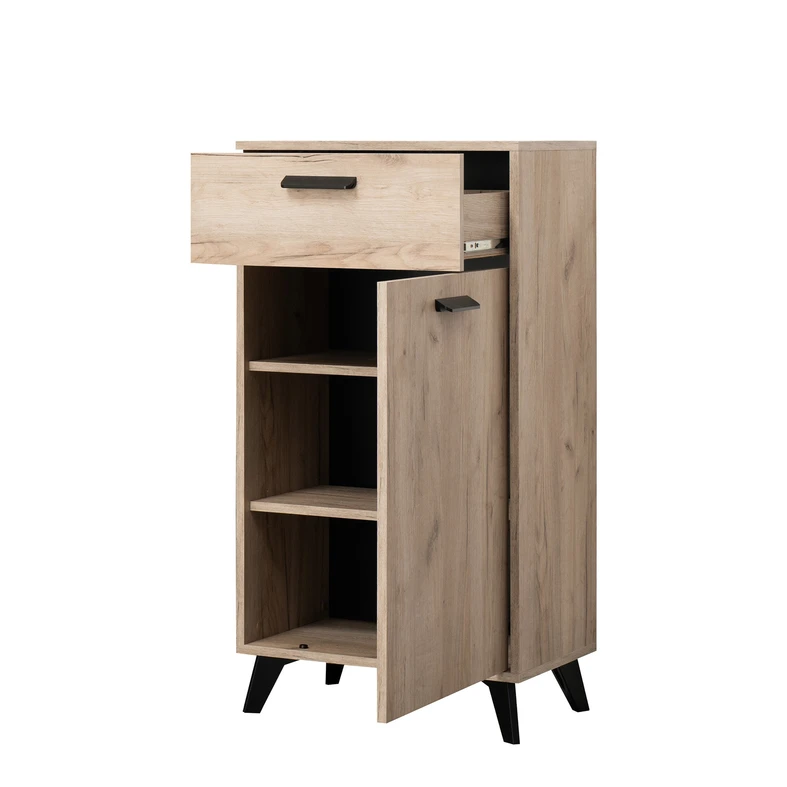 Úzka komoda so zásuvkou a policami UMBRIA